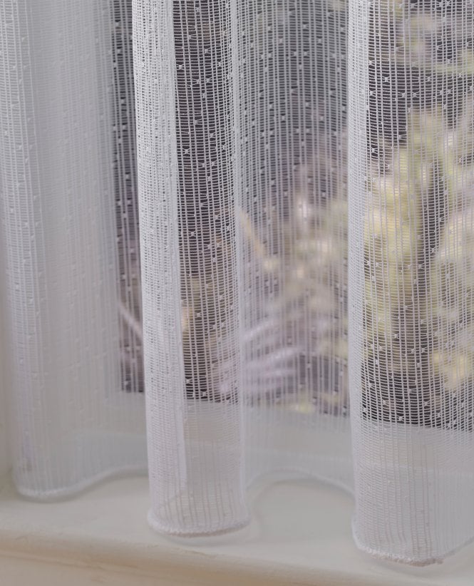 Cumbria Open Weave White Voile Complete Roll