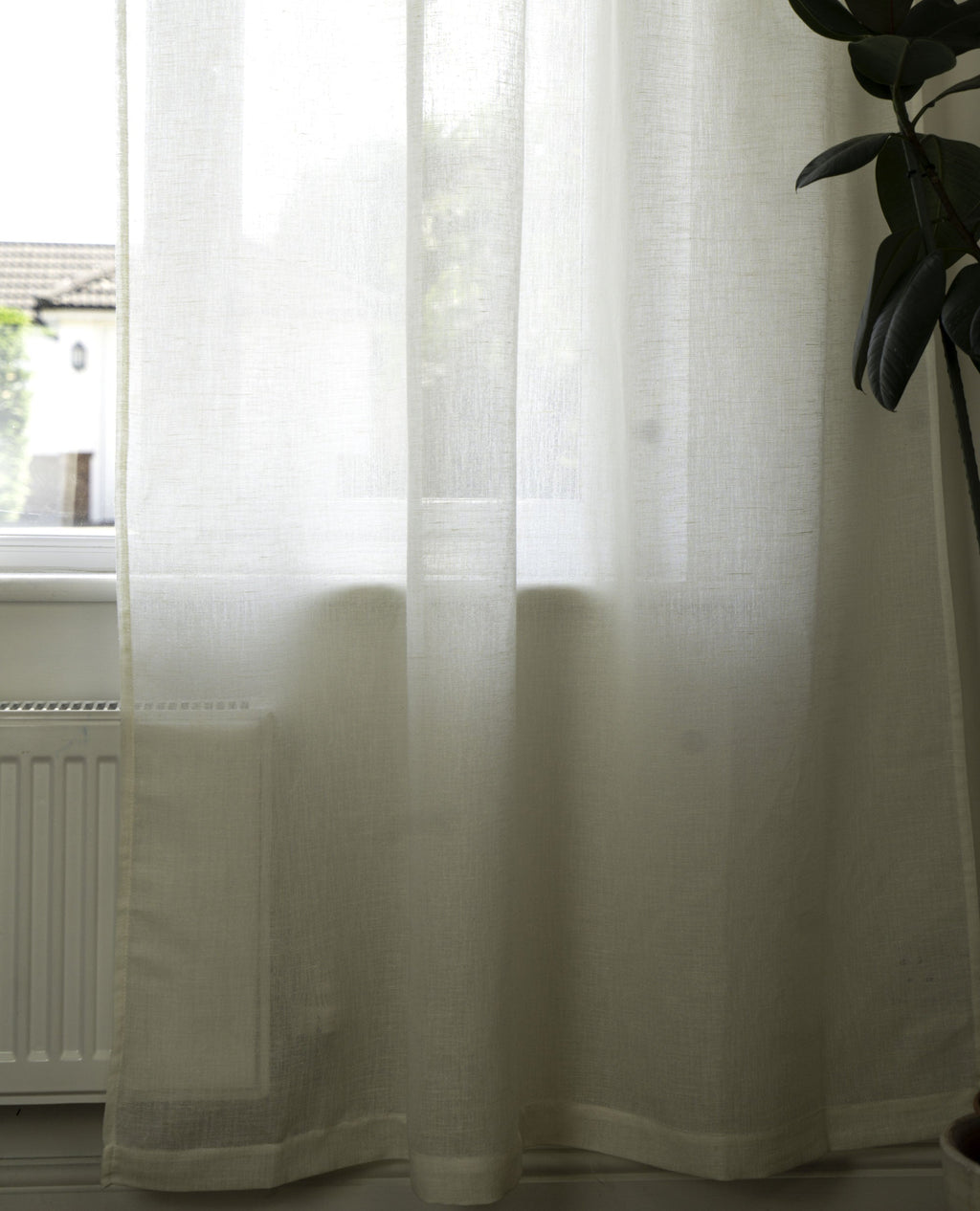 Serenity Ivory Recycled & Linen Mix Voile Panel