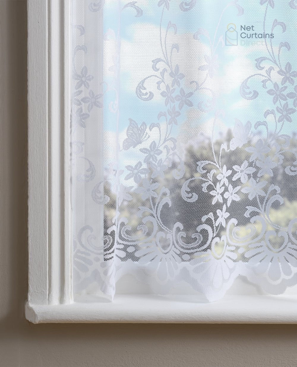 Freya Butterfly White Net Complete Roll