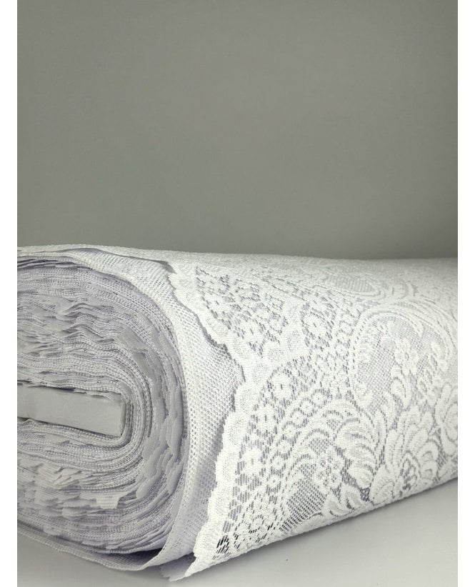 Clumber Floral White Net Complete Roll