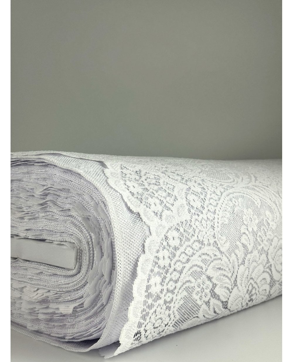 Clumber Floral White Net Complete Roll