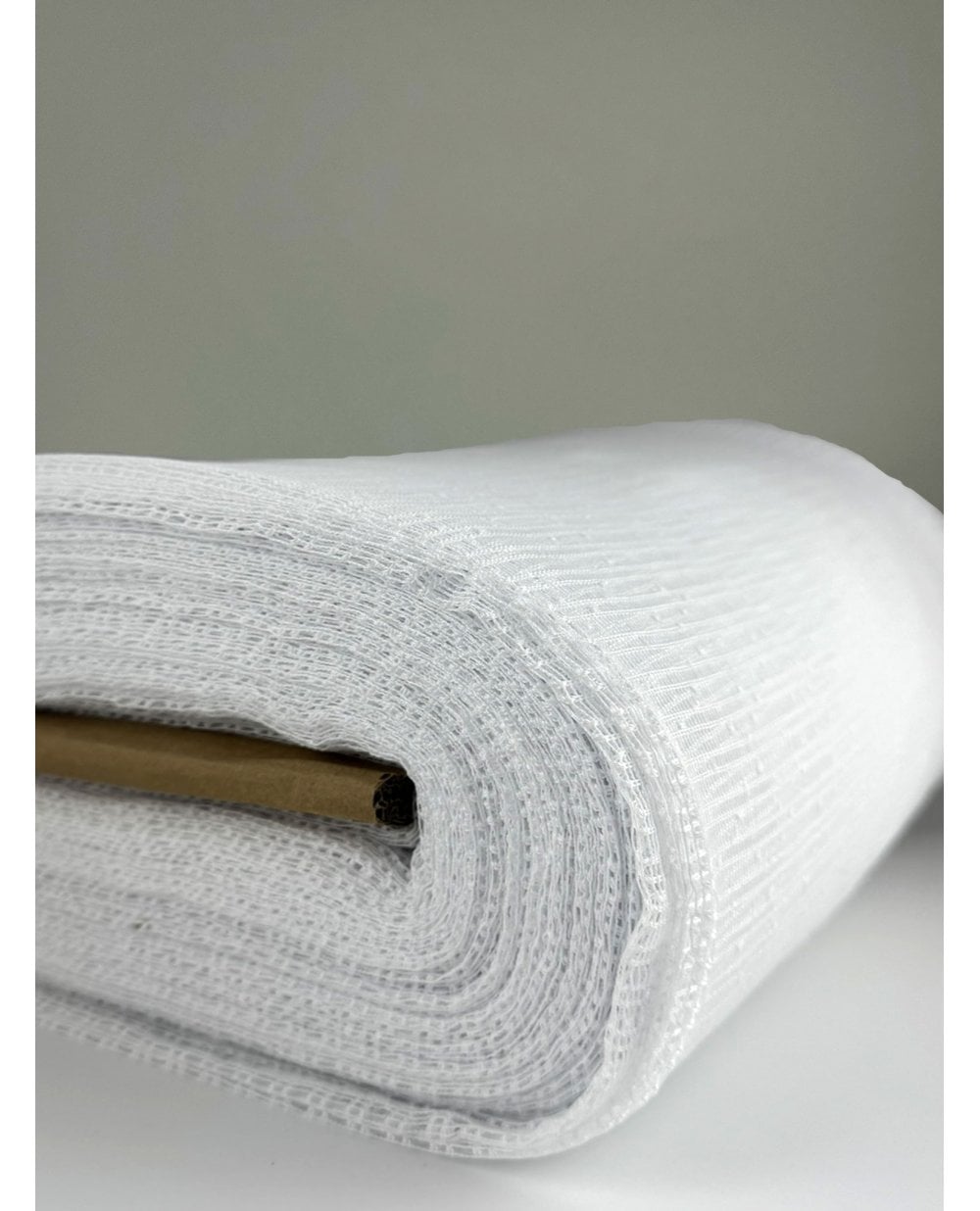 Cumbria Open Weave White Voile Complete Roll