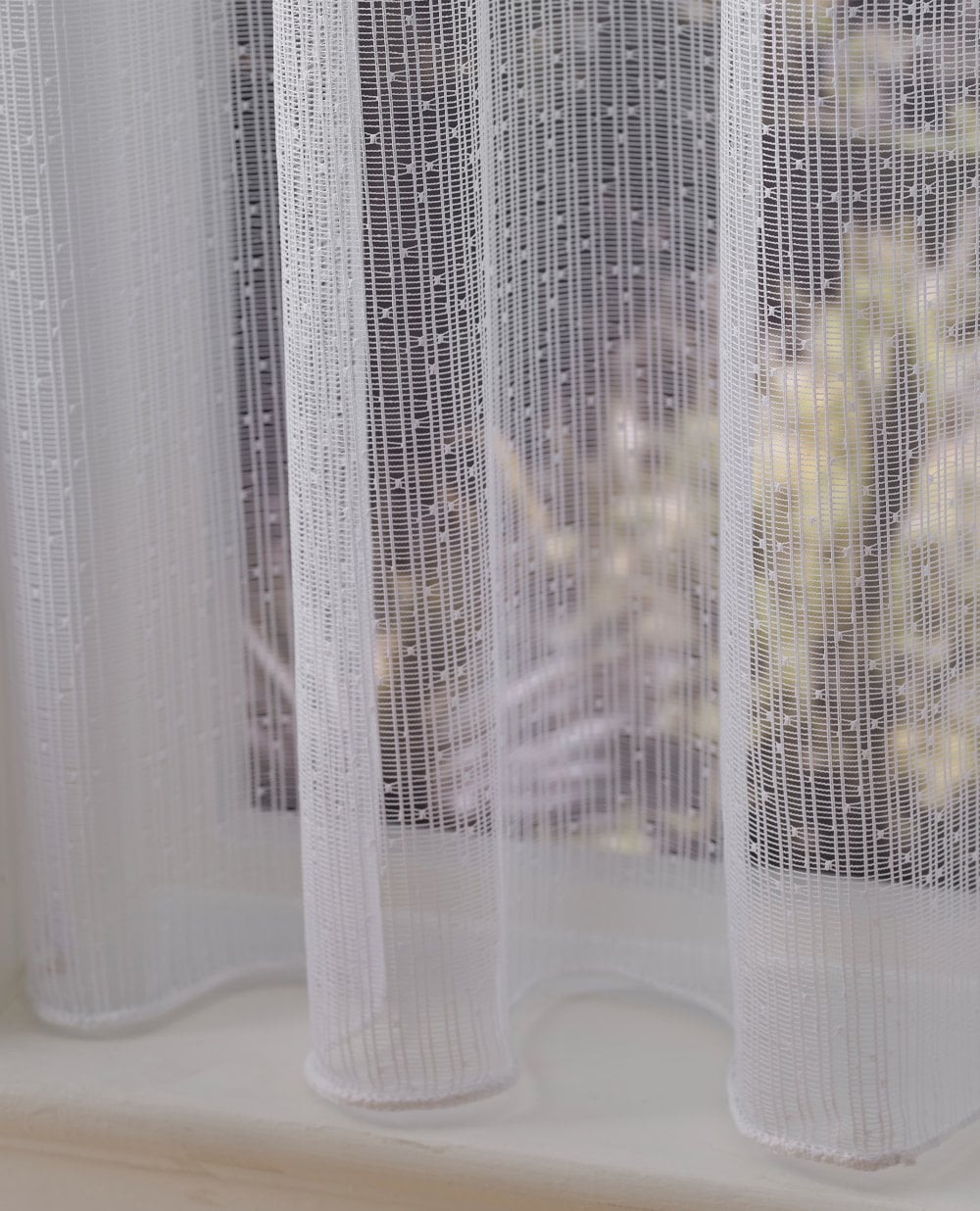 Cumbria Open Weave White Voile Complete Roll