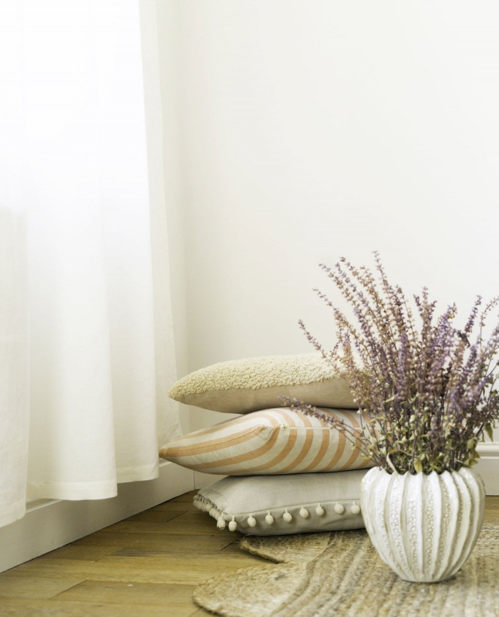 Indian Flax Cream Linen Panel