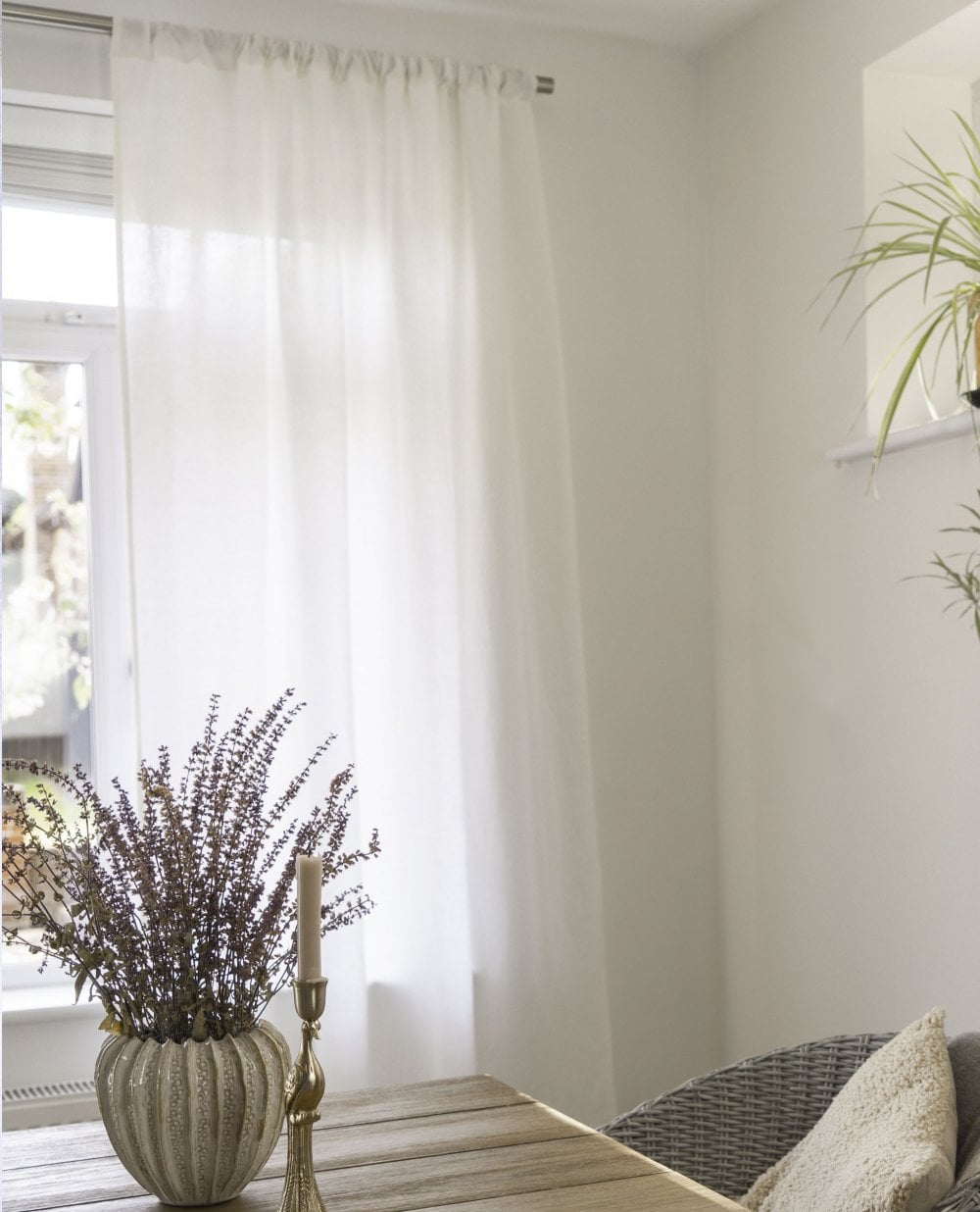 Indian Flax Cream Linen Panel