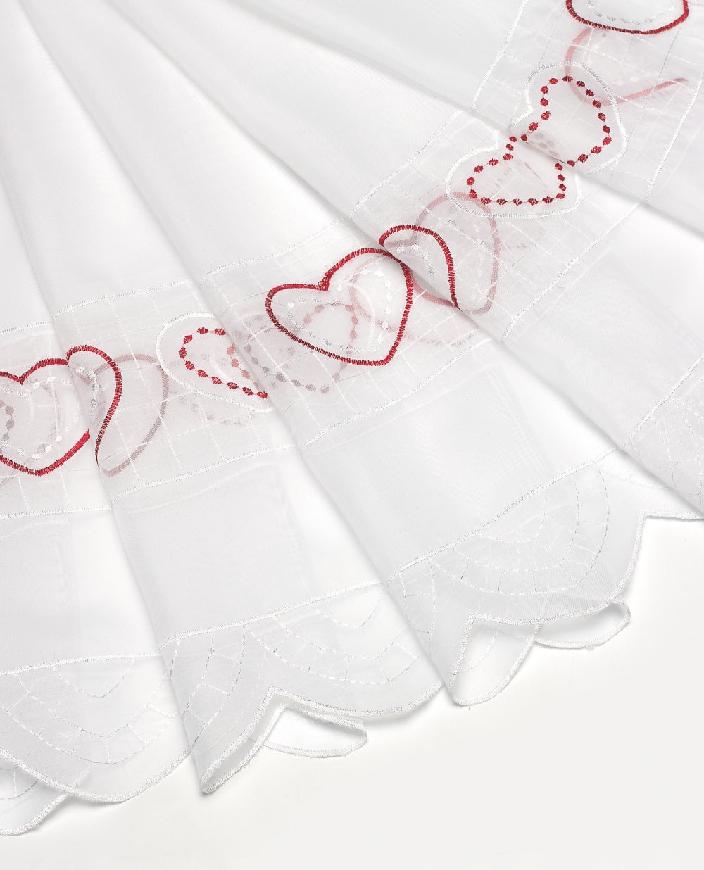 Hearts Voile Cafe Panel