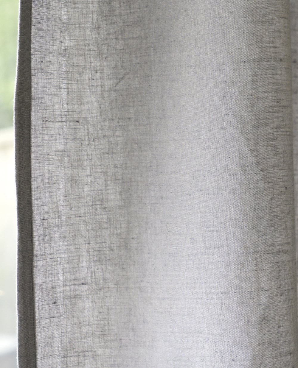 Indian Flax Grey Linen Panel