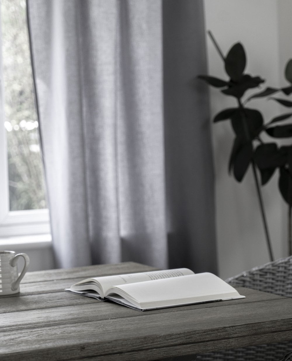 Indian Flax Grey Linen Panel