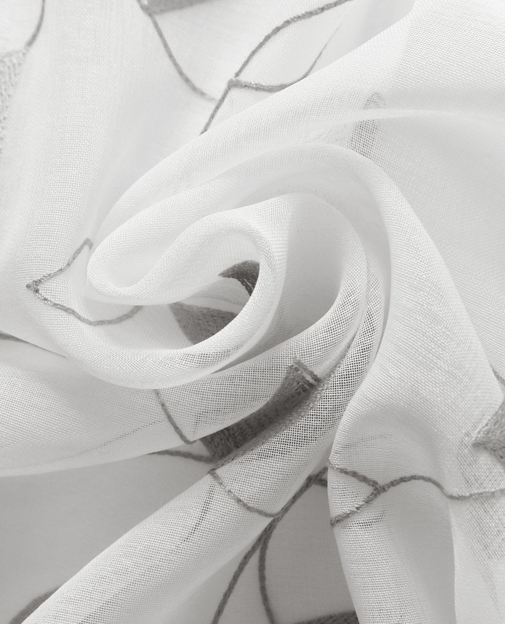 Leaves Eyelet Voile Cafe Panel